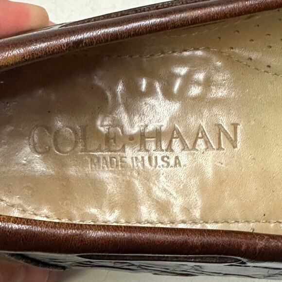 NEW HEELS Rancourt & Co x Cole Haan Crocodile Tassel Loafers Exotic USA 10 D